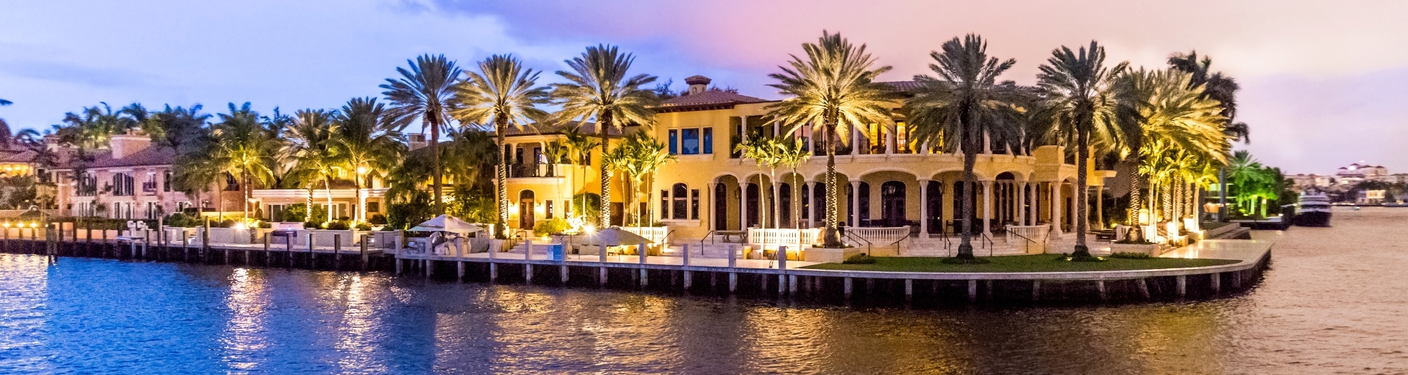 Sunset at Fort Lauderdale canals